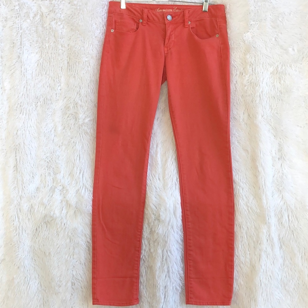 American Eagle Coral Skinny Jeans
